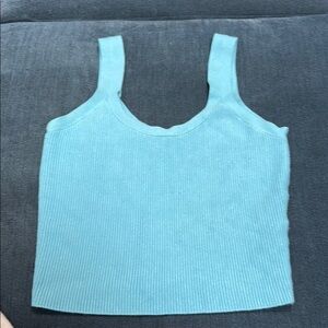 Abercrombie and Fitch Blue Ribbed Tank Top